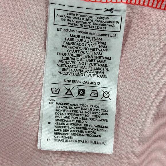 Adidas ClimaLite Pullover Tee Shirt Long Sleeve Orange Print Men's Size S - Picture 8 of 8